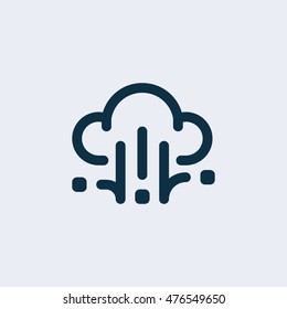 Weather Icon,Cloud icon, Hard Rain Icon,weather vector illustration