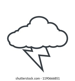 weather icon,cloud with thunder.vector icon