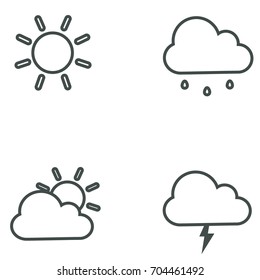 Weather Icons Stock Vector (Royalty Free) 704461492 | Shutterstock