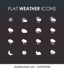 Weather icons. Additional part. Vector illustration.
