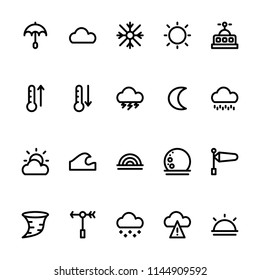 Weather icons in for any purposes. Perfect for website mobile app presentation and any other projects. Suitable for any user interface and user experience.