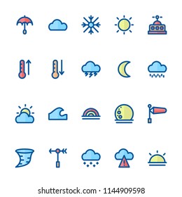 Weather icons in for any purposes. Perfect for website mobile app presentation and any other projects. Suitable for any user interface and user experience.