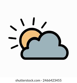 Iconos de Clima, Archivo de corte de Vector en la nube, Descarga digital soleada, Ilustración, png, Archivos de Vector para cricut