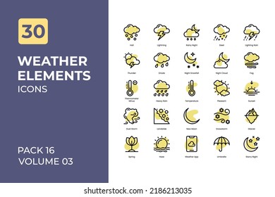 Weather Icons Collection. Set contains such Icons as rainy day, sunny day, rain, weather, and more.