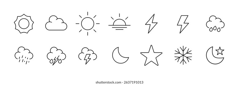 Weather icons collection for web or app design projects