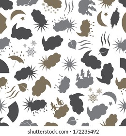 weather icons color pattern eps10