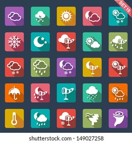 iconos de clima - diseño plano