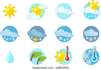 Weather Icons in flat design