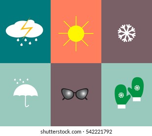 Weather icons. Forecast