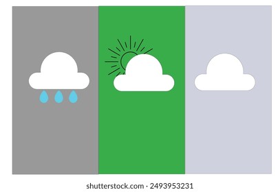 Weather icons. Weather forecast icon set. All seasons weather icon