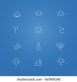 Weather icons. Forecast vector