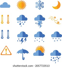 weather icons forecast vector design