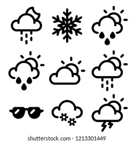 Weather Icons icon set vector