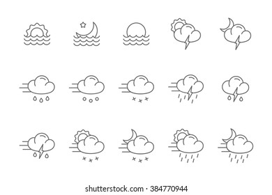 weather icons line