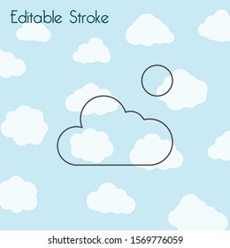 Weather icons with long shadows stock illustration