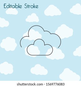 Weather icons with long shadows stock illustration