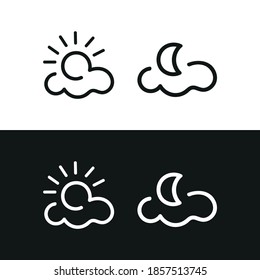 Weather icons. Modern and minimalist design Editable vector.