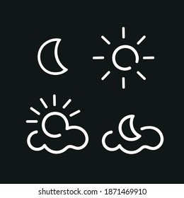 Weather icons. Modern and minimalist design Editable vector.