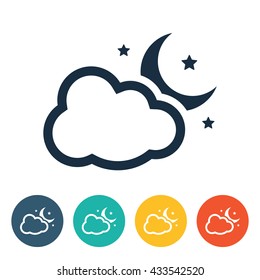 Weather Icons - Moon behind cloud