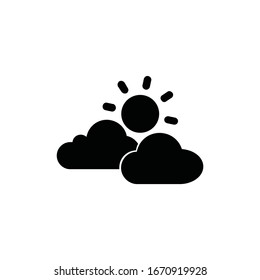 Weather icons on white background. Vector illustration.