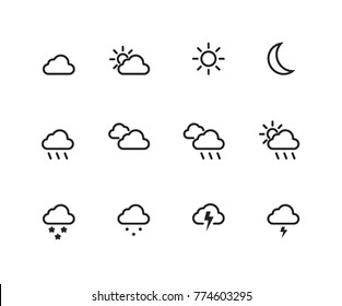 Weather Symbol Sign Icon Vector Stock Vector (Royalty Free) 1924081886