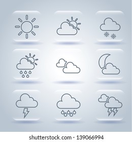 weather icons over gray background vector illustration