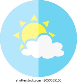 Weather icons for print, web or mobile app. Сolored weather icons. 