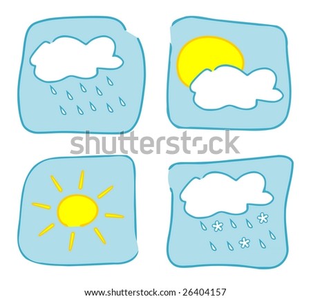 Weather icons set 1 - vector.