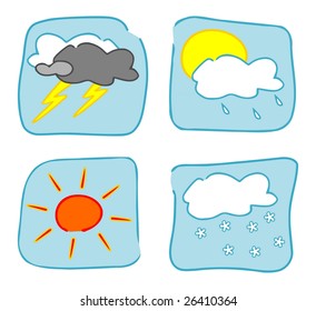 Weather icons set 2 - vector.
