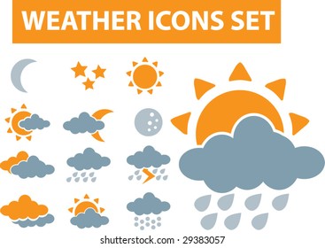 conjunto de iconos de tiempo