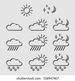 Weather Vector Icons Stock Vector Royalty Free Shutterstock