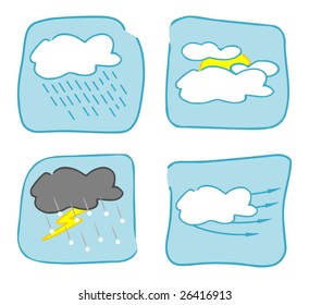 Weather icons set 3 - vector.