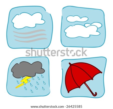 Weather icons set 4 - vector.