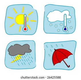 Weather icons set 5 - vector.