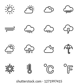Weather icons set. Collection icon for weather related.
