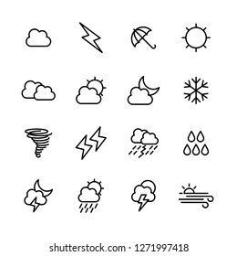 Weather icons set. Collection icon for weather related.