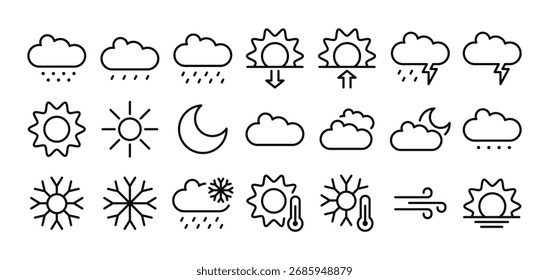 Conjunto de iconos de Clima y emblemas