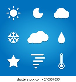 Weather icons set great for any use. Vector EPS10.