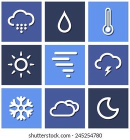 Weather icons set great for any use. Vector EPS10.