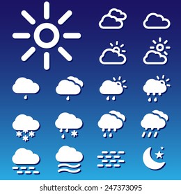 Weather icons set great for any use. Vector EPS10.