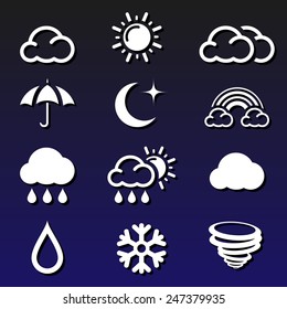 Weather icons set great for any use. Vector EPS10.