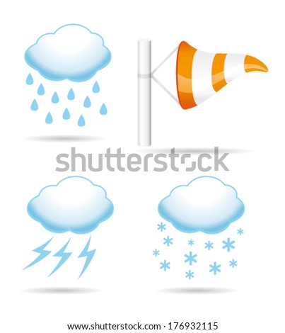 Weather icons. Set III. Vector signs.