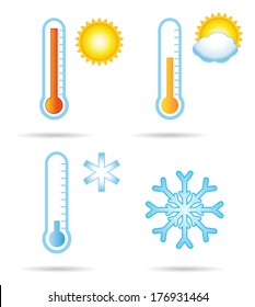 Weather icons. Set IV. Vector signs.