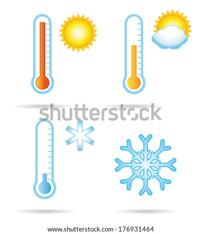 Weather icons. Set IV. Vector signs.