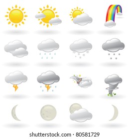 Weather Icons Set Of Natural Phenomenons