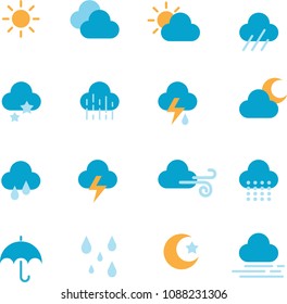 Weather icons set pack vector