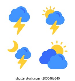 weather icons set. Perfect for website mobile app, app icons, presentation, illustration and any other projects.