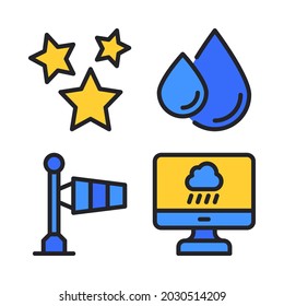 weather icons set. Perfect for website mobile app, app icons, presentation, illustration and any other projects.