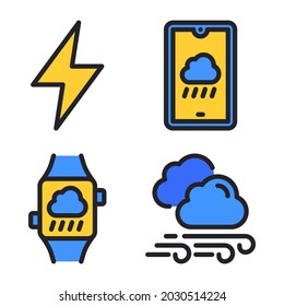 weather icons set. Perfect for website mobile app, app icons, presentation, illustration and any other projects.