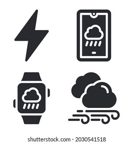 weather icons set. Perfect for website mobile app, app icons, presentation, illustration and any other projects.
